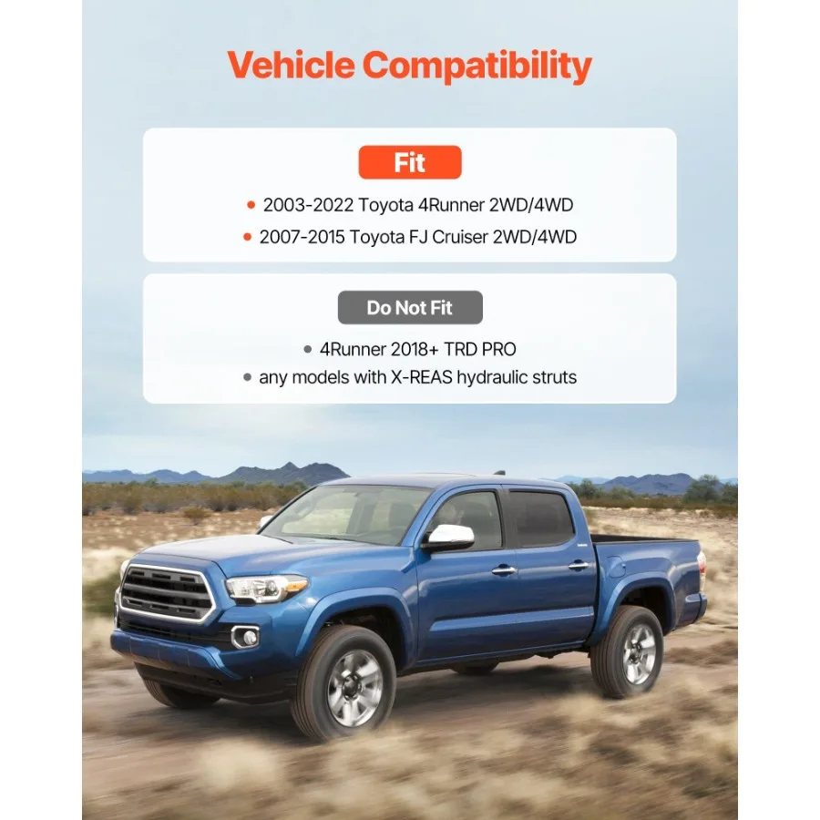 3 في الأمام 2 في مجموعة رفع التسوية الخلفية لـ 0322 Toyota 4Runner 2WD 4WD