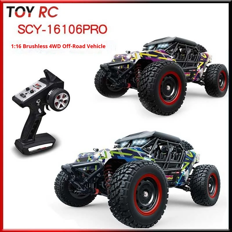16106 Pro Brushless 4wd Rc Car High Speed Off Road Buggy 1 To 16 Scale All Terrain Remote Control For Adult Outdoor Hobby Racing