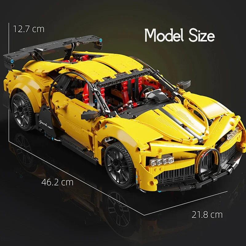 Technical 1:10 Bugattied Remote Control Sport Car High Tech Racing T5027A MOC Building Blocks Model Toy Toys For Adult Kids Gift