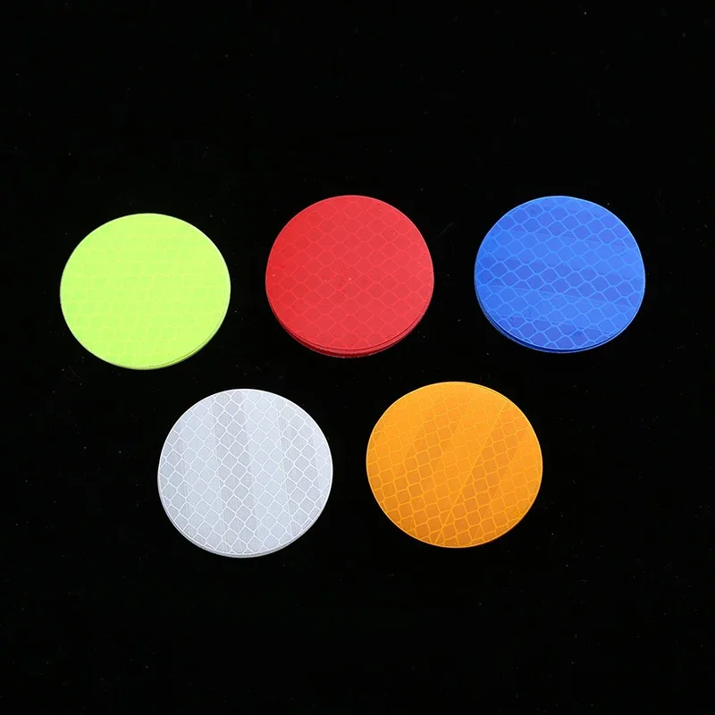 

10Pcs Round Car Bumper Reflective Safety Strip Stickers Motorcycle Helmet Warning Reflective Sticker Night Driving Decor Strips