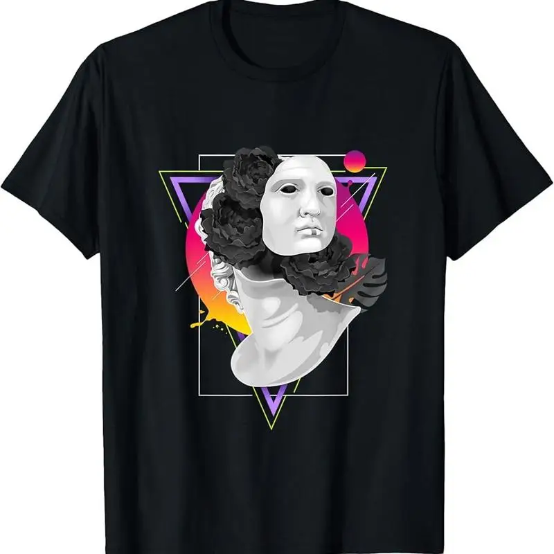 Abstract Roman Ancient Statue Illustration Graphic Designs T-Shirt