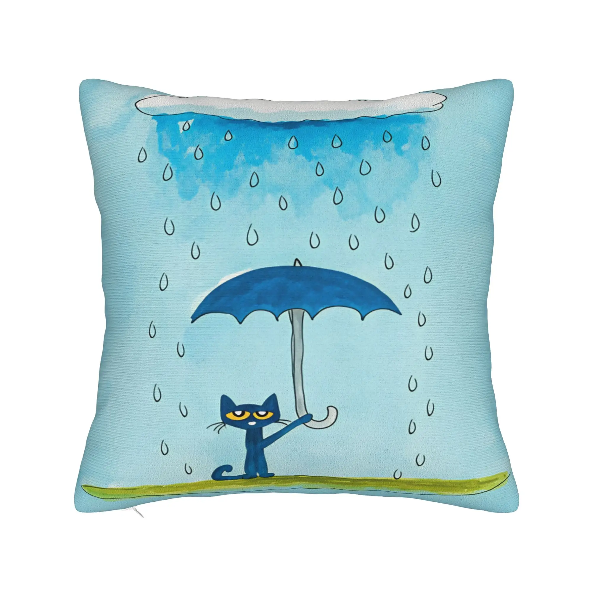 P-Pete The Cat Pillow Cover  Fashion Pillow Case For Living Room Chair Graphic Pillowcases Birthday Gift