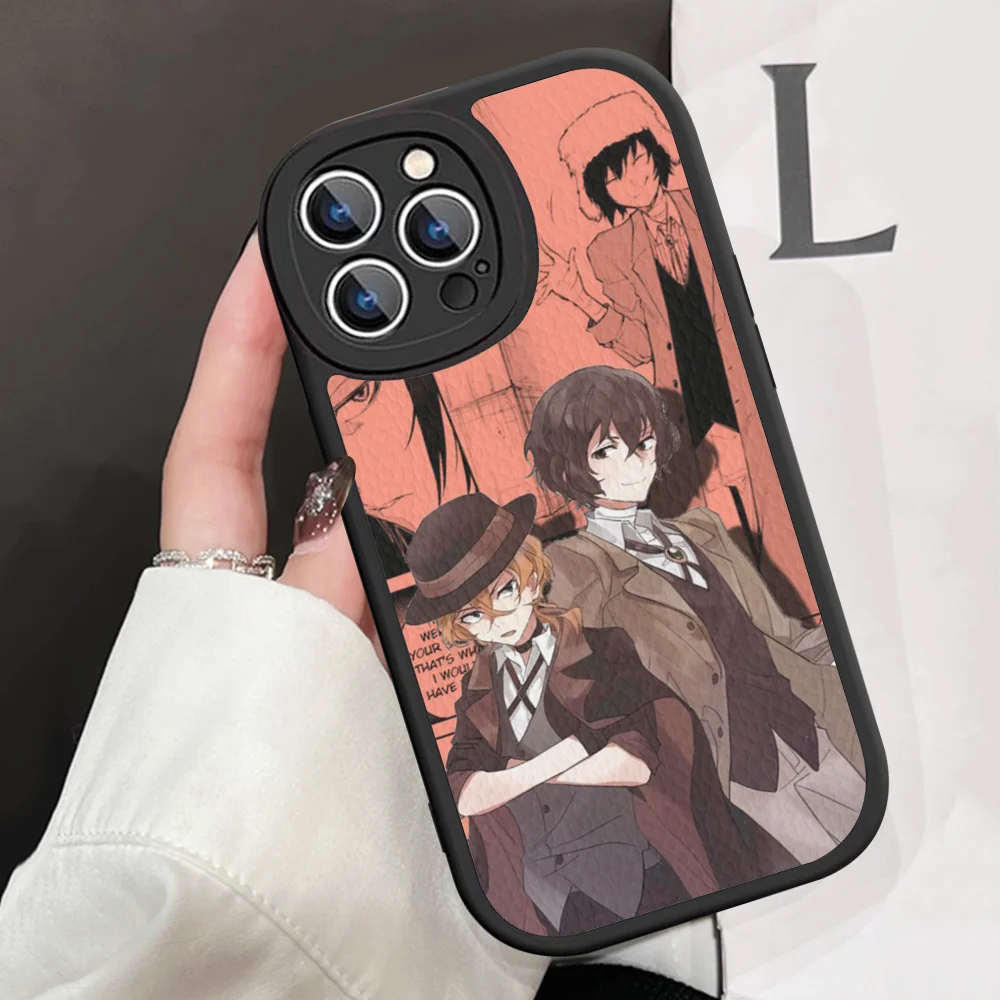 Japan Bungou Stray Dog Dazai Osamu Phone Case Hard Leather For IPhone 16 15 14 13 12 Mini 11 14 Pro Max Xs X Xr 7 8 Plus Fundas