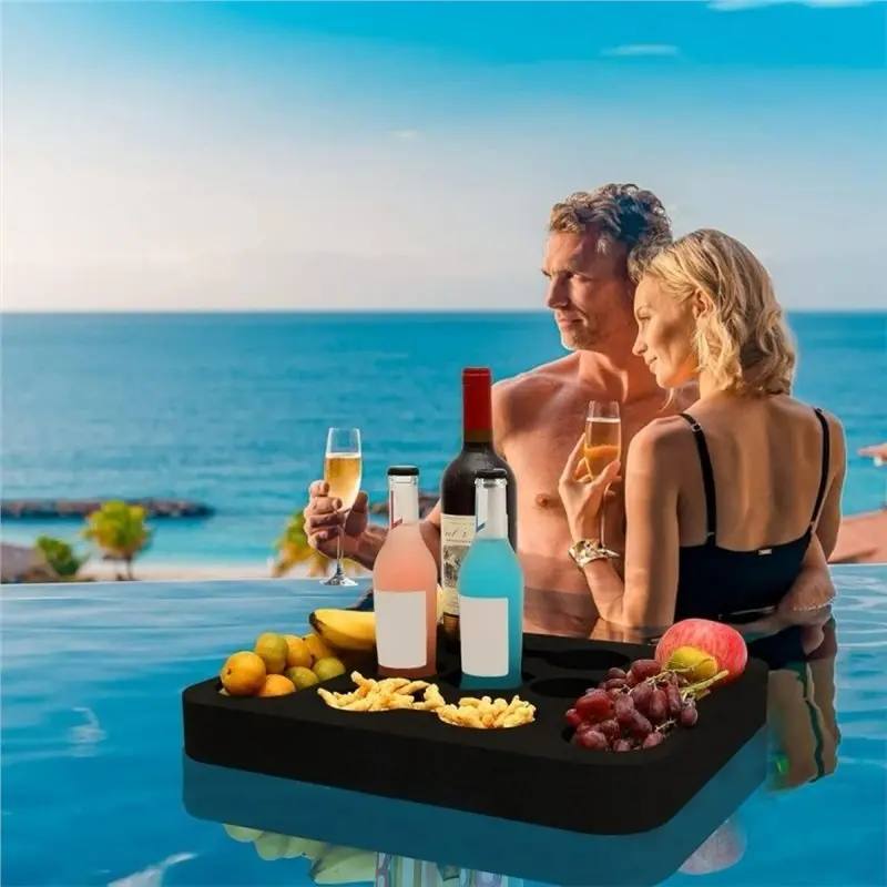 L71A Floating Drink Rack-Coffee Table Tray Designed For Pools, Beach Parties, Bathtubs And Relaxation Areas Versatile