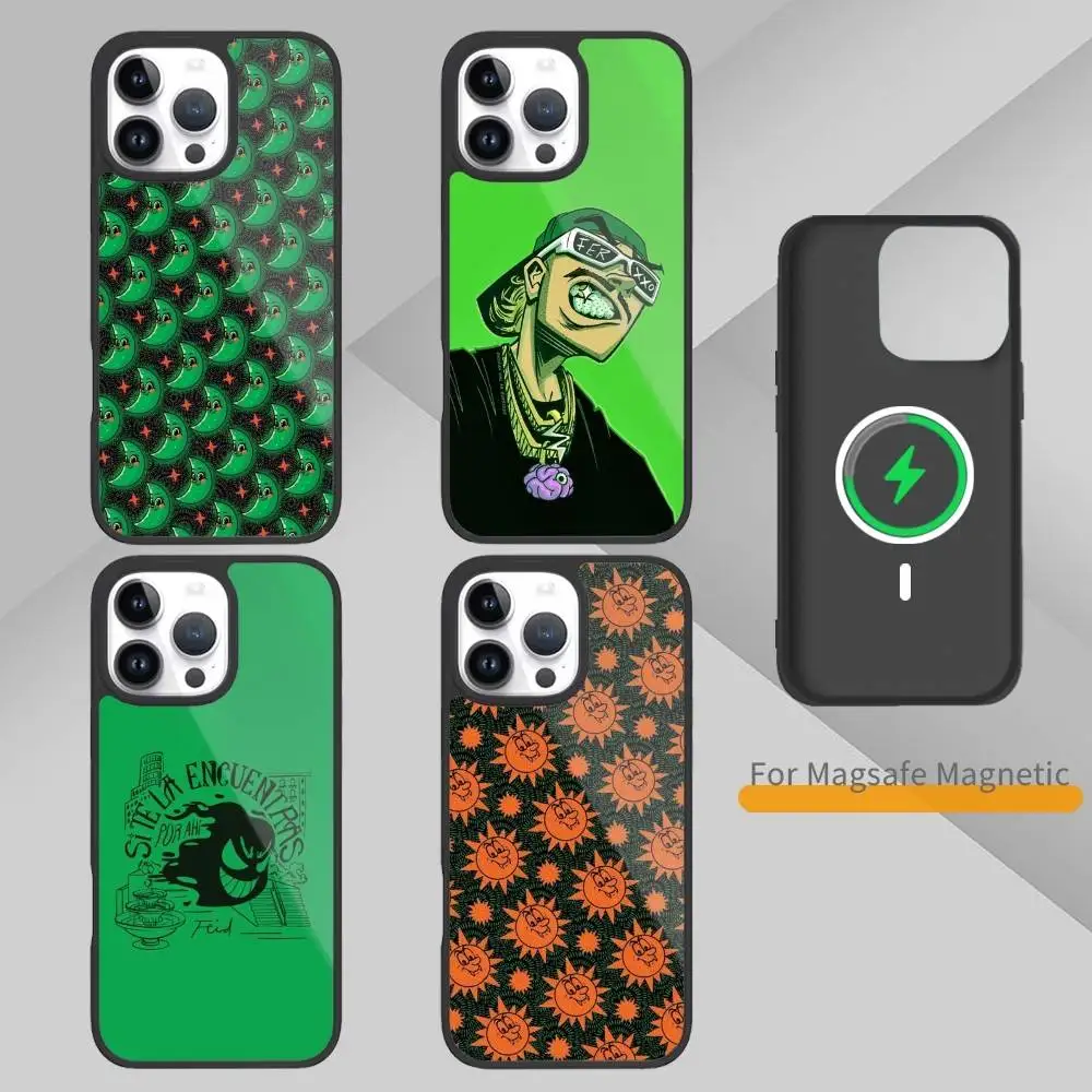 

Singer F-Feid F-Ferxxo SIXDO Phone Case For iPhone 17,16,15,14,13,Pro,Max,Plus,Magnetic For Magsafe Wireless Charging