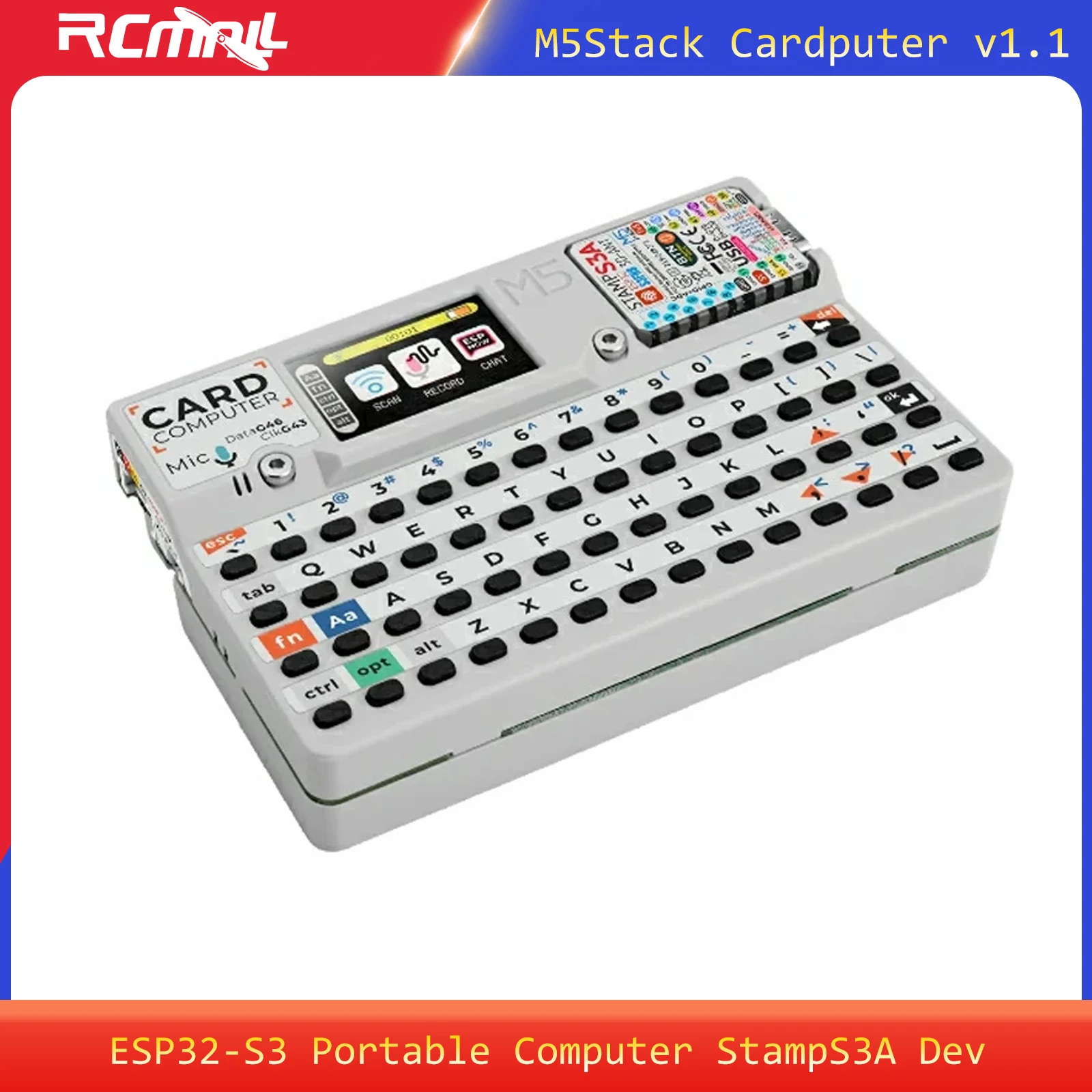 

M5Stack Cardputer v1.1 StampS3A Development Board 1.14 Inch Screen 56Key Keyboard Card Microcontrolle ESP32-S3 Portable Computer