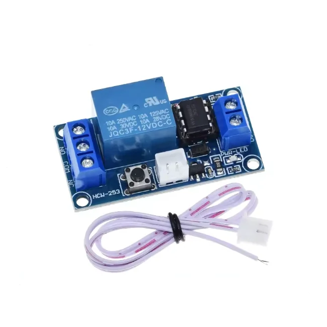 Single key bistable one key start stop self-locking relay module microcontroller controlled relay 5V 12V 24V 10A
