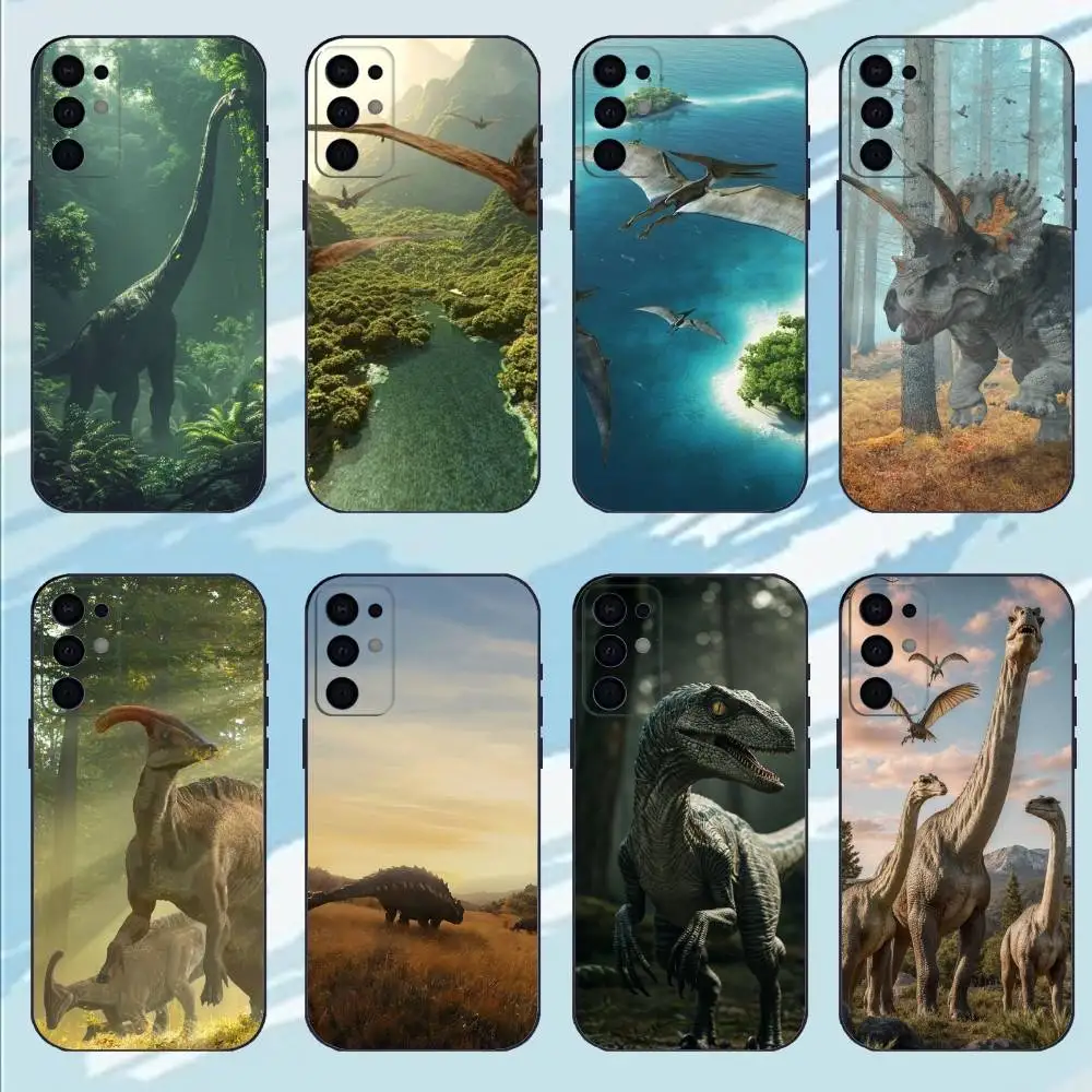 

D-Dinosaur Phone Case For Samsung S25,S24,S23,S22,S21,S20,Plus,lite Soft Black Shell