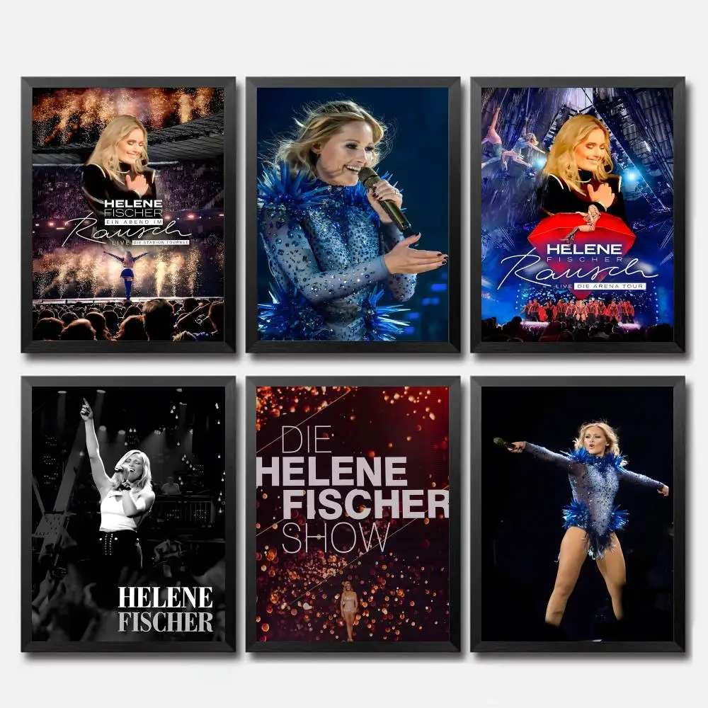 Póster melódico de H-Helene FischerS, póster personalizado de PP, pegatina artística de pared engrosada para decoración del hogar