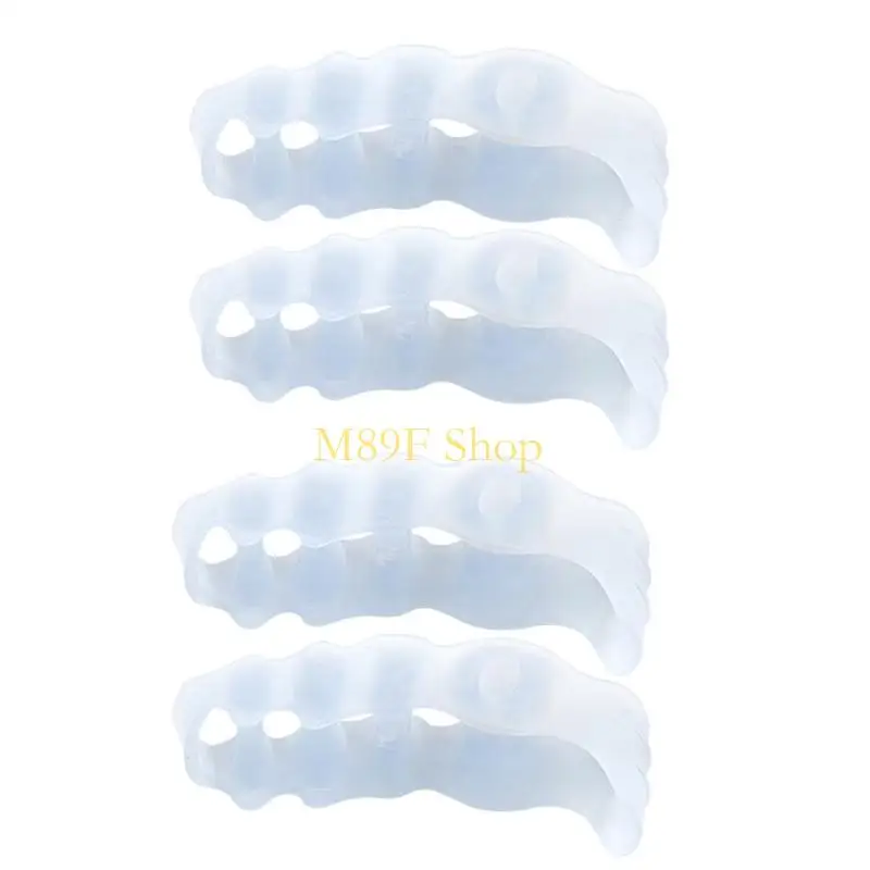M89F Flexible Bunions Relief Toe Spacers 5 Hole Type With Non Slip Design For Day And Night Use