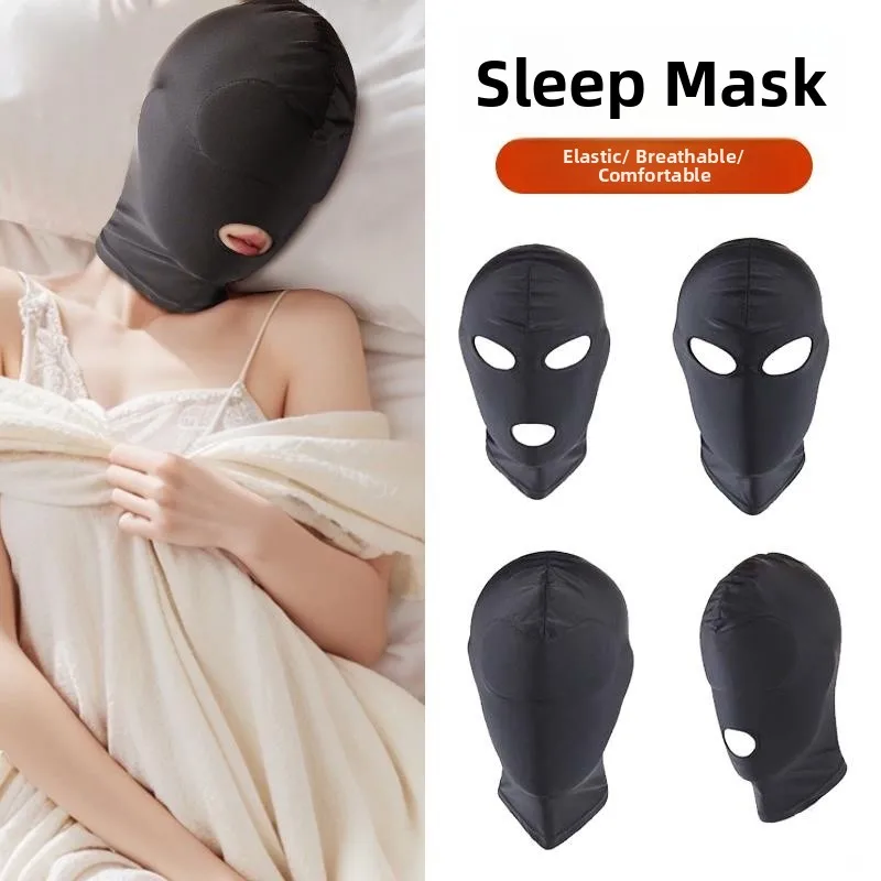 

Ice Silk Sleep Mask Full Face Mosquito Proof Sleep Hood for Men And Women Light Blocking Eye Cover for Nighttime Sleep