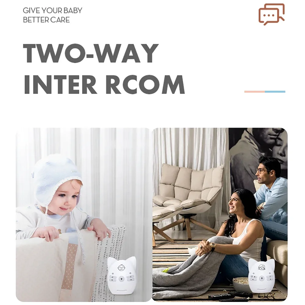Baby Monitor 2.4GHz Digital Wireless Transmission Walkie-talkie Two Way Audio Nanny Babysister Monitor Safety Crying Alarm