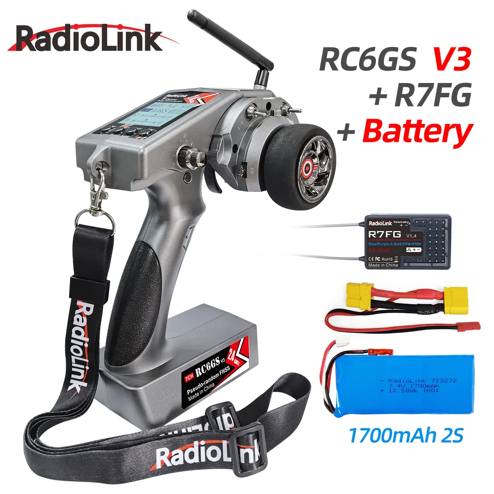 Radiolink RC6GS V3 2.4G 7 Kanal RC Radyo Verici ile R7FG/R8FG
