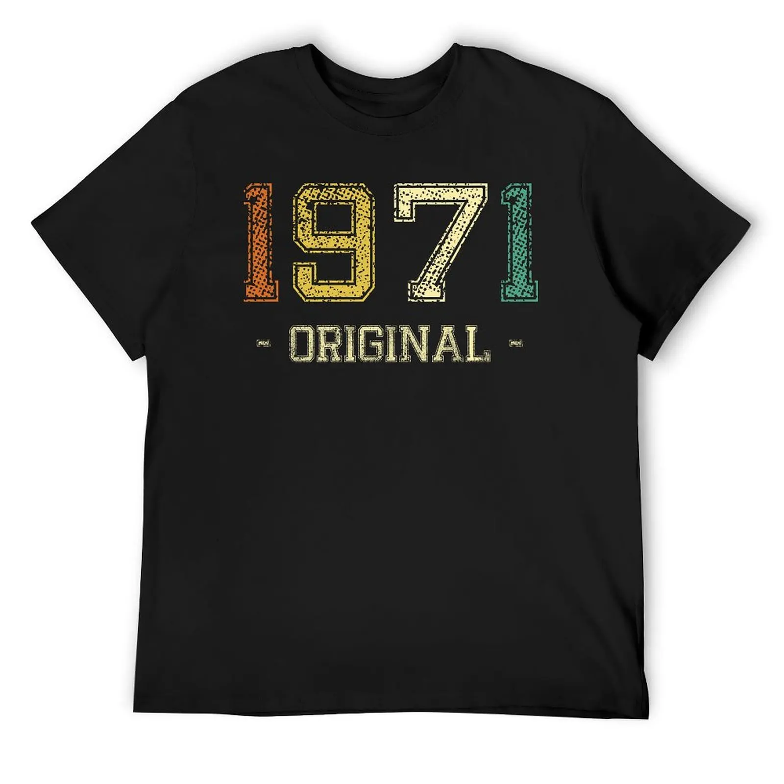 Original Born In 1971 Vintage Retro Essential Fresh T-shirt Motion T-shirts Creative Funny Novelty Leisure USA Size