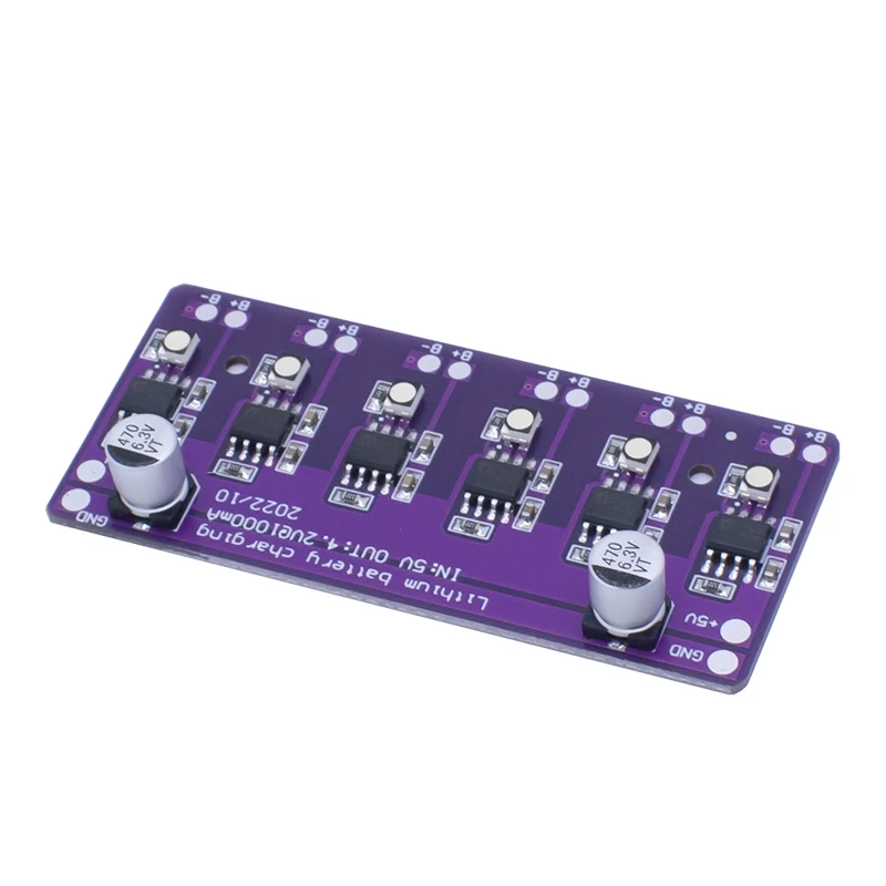 6-bit 4.2V3.7V Independent Charging Array 18650 Lithium Battery Charging Circuit