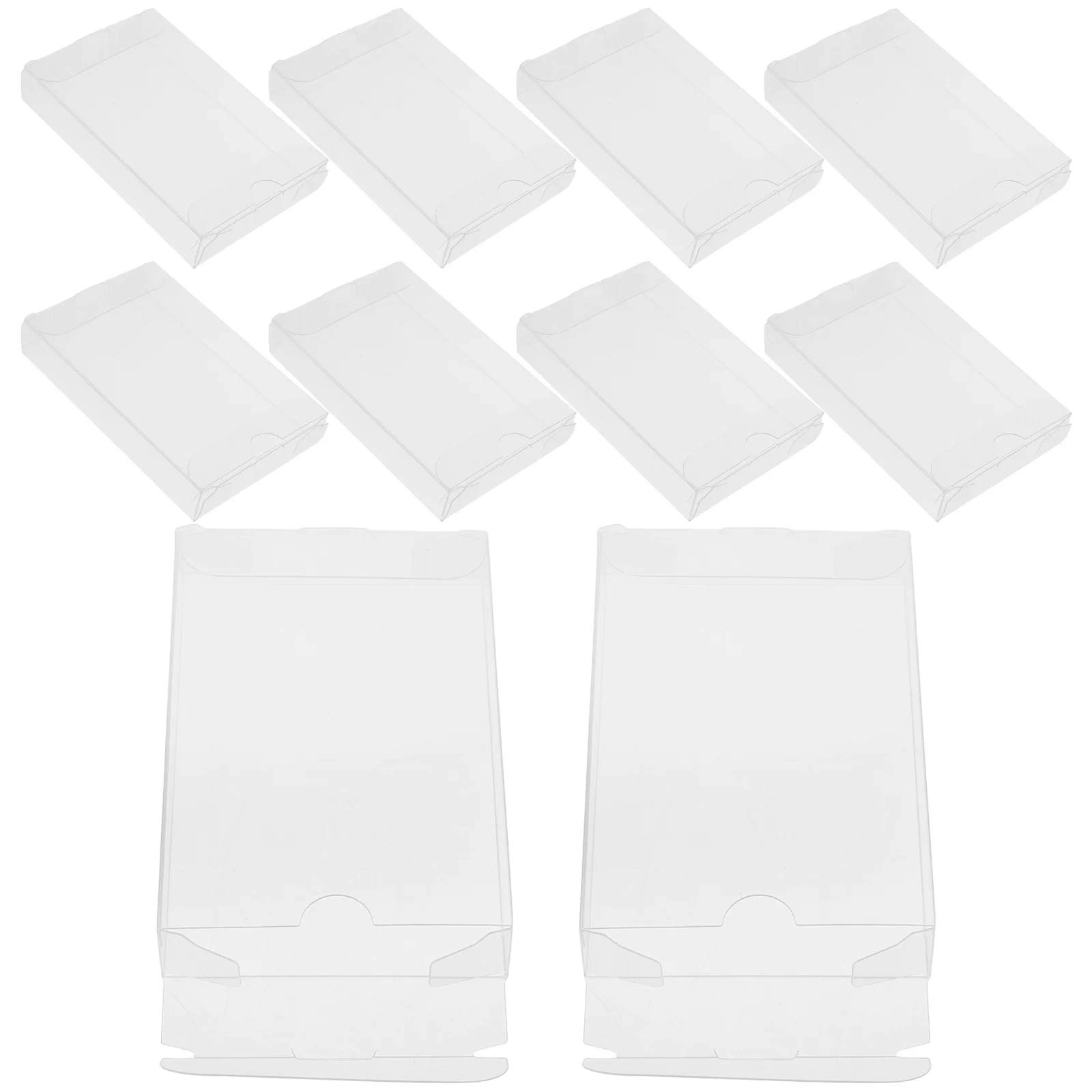 10 قطعة رف تخزين شريط الكاسيت عالي الشفافية PVC من البلاستيك الشفاف المقاوم للغبار حافظة منظم شريط الصوت المحمولة للموسيقى #4