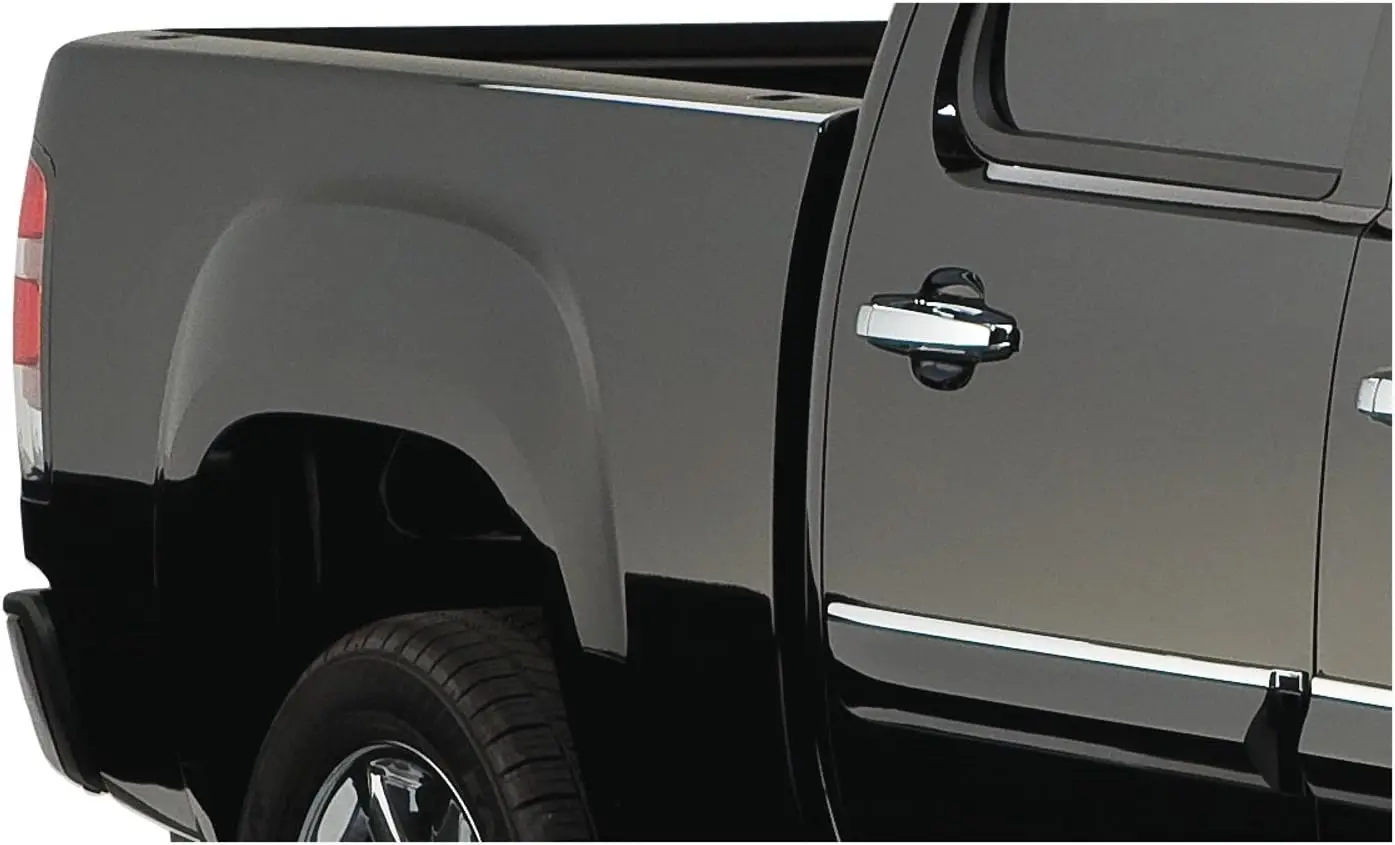 Style Factory Front & Rear Fender Flares 4-Piece Set, Black, Smooth Finish 40926-02 Fits 2007-2013 GMC Sierra 1500/2500