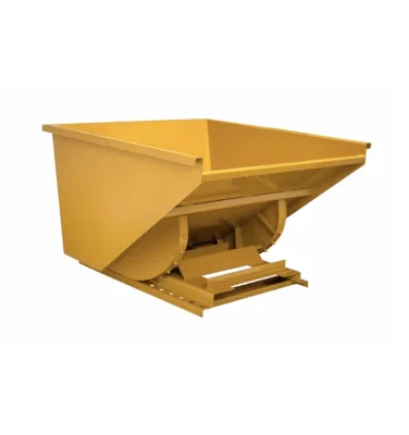 1.5 Cubic Yard Self  Hopper Steel Tipping Forklift Skip Bin Industrial Dumpster