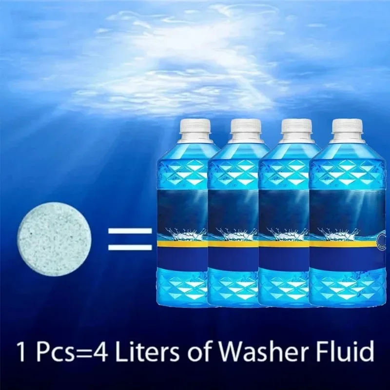 10-200PCS Car Windshield Glass Concentrated Washer Tablets Car Effervescent Wiper Glass Solid Cleaning Tablets for Car Window