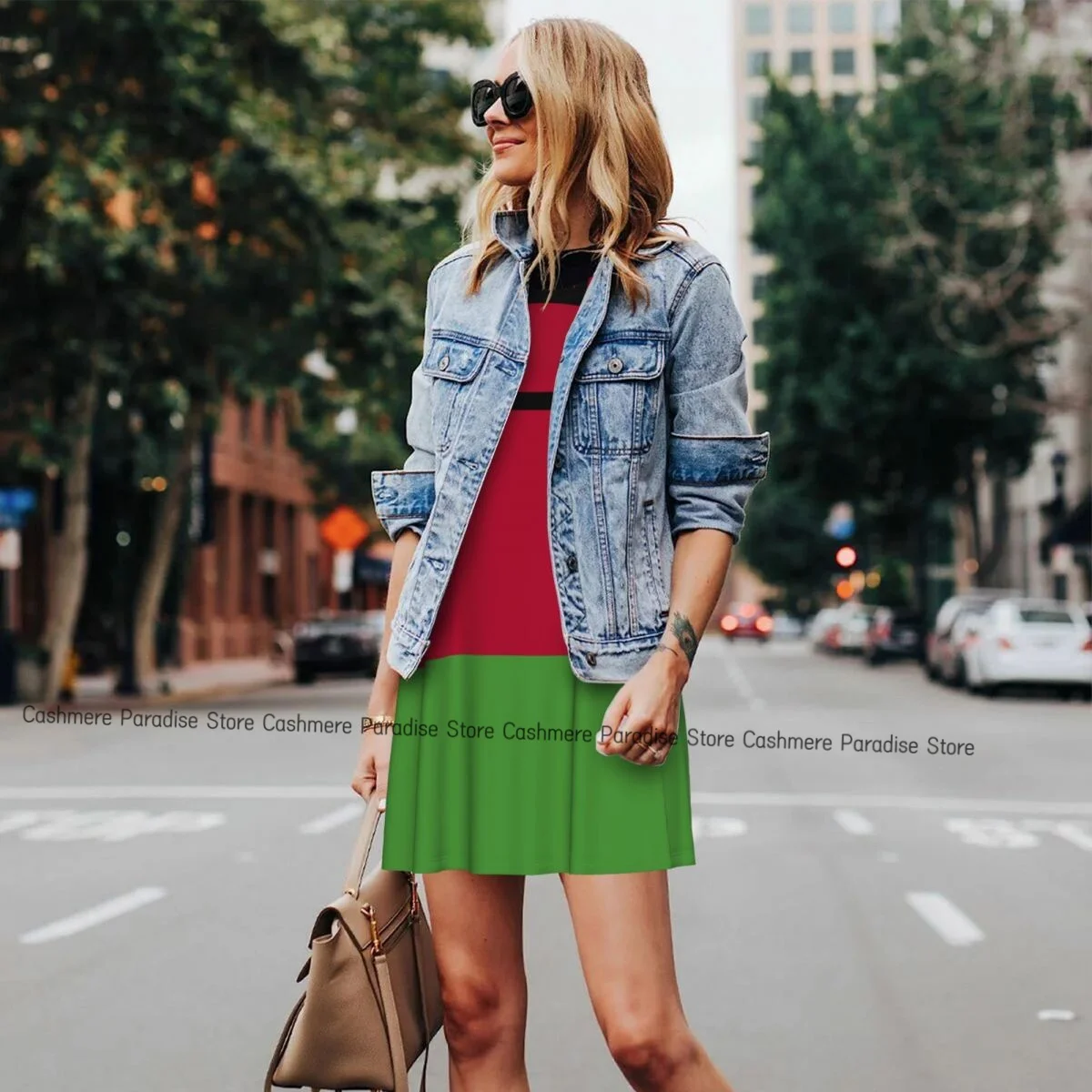 فستان نسائي بعلم مالاوي صيفي كاجوال فساتين تي شيرت لتغطية الشاطئ فستان بدون أكمام