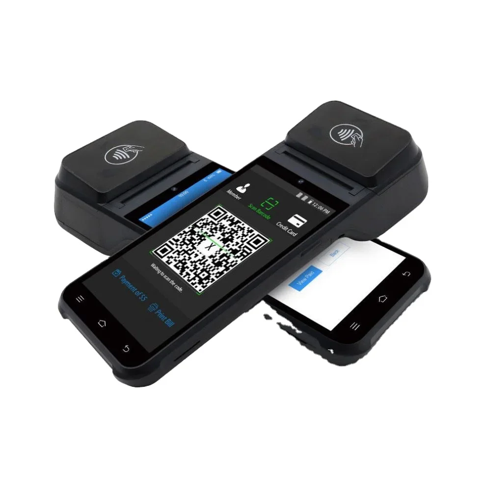 Z92 Handheld Rugged PDA Android 12.0 POS machine with QR Code Scanner 4G android POS System with receipt printer