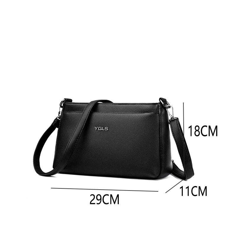 2023 New Women Bag Genuine Leather Designer Crossbody Bag Retro Casual Versatile Shoulder Bag Cowhide Simple Small Square Bags