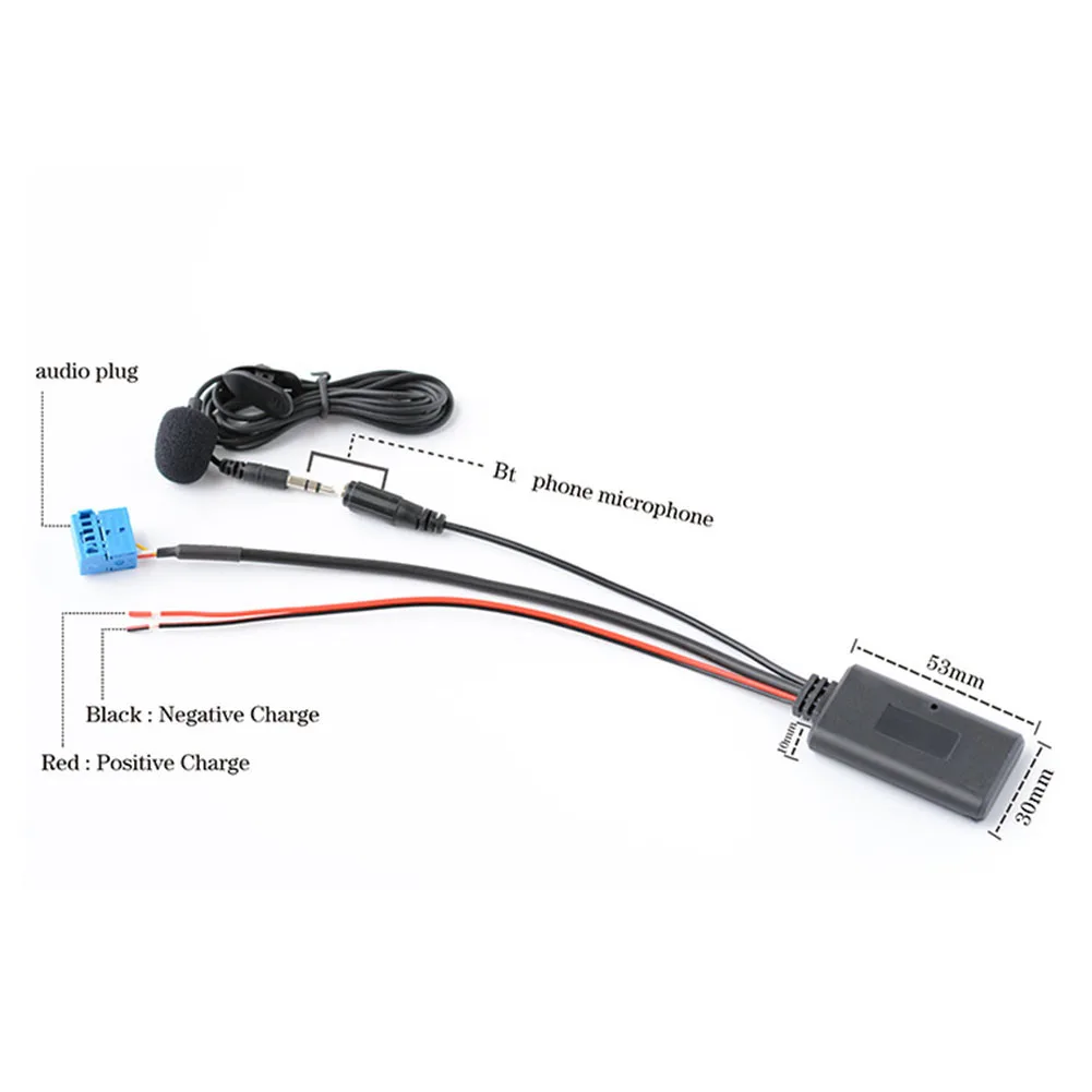 Black Wireless Radio Stereo Wide Voltage Input Wireless Music Transmission ABS Material For Mazda RX8 2006 To Up