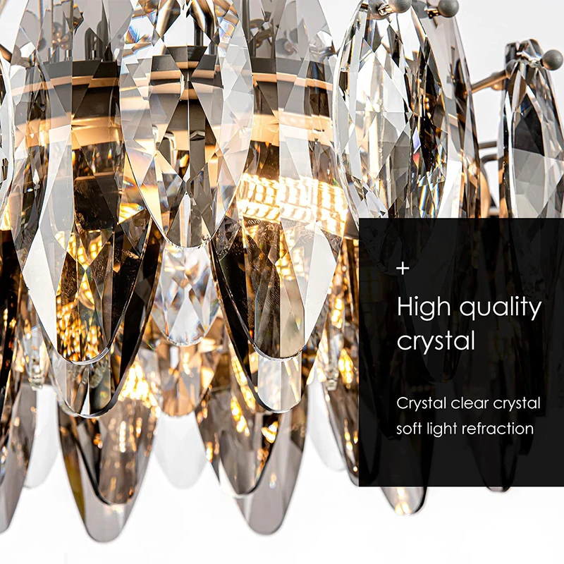 Kristal 2024 Chandelier Lighting Lustres Para Sala De Jantar Led Living Room Decor Light Lámparas De Techo Colgante Dining