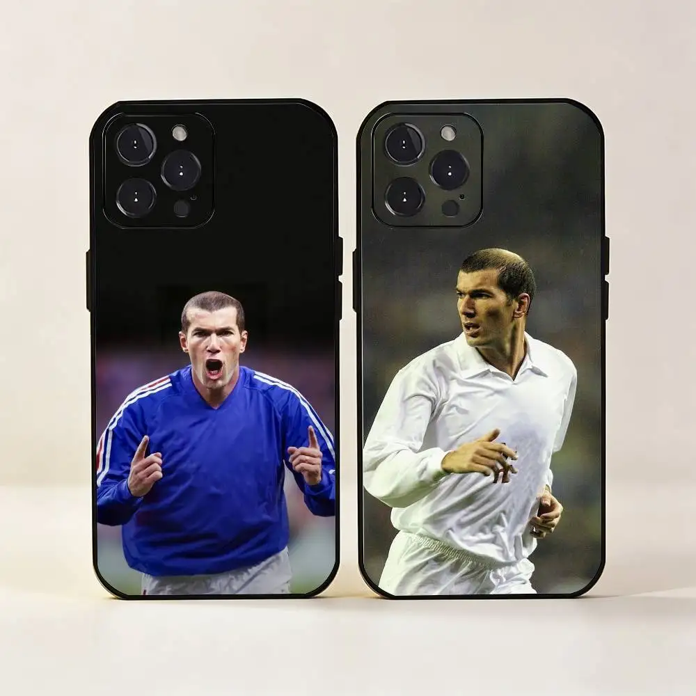 

Football-Zinedine Zidane Phone Case Silicone black Soft For IPhone 17,16,15,14,13,12,11,SE,Plus Pro Max
