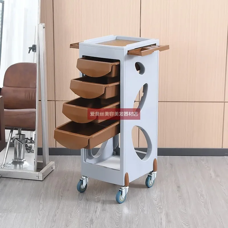 Pink Trolley Beauty Salons Furniture Cosmetologist Makeup Trolley Hospital Tattoo Professional Hairdressing Spa Auxiliary Cart