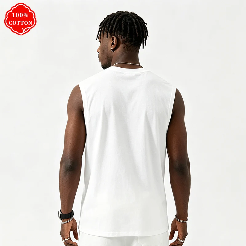 Men's Oversized Tank Top Off-Road Rally Classic Vehicle Print 100% Cotton Sleeveless Shirt Old School Casual Summer Tops-H21