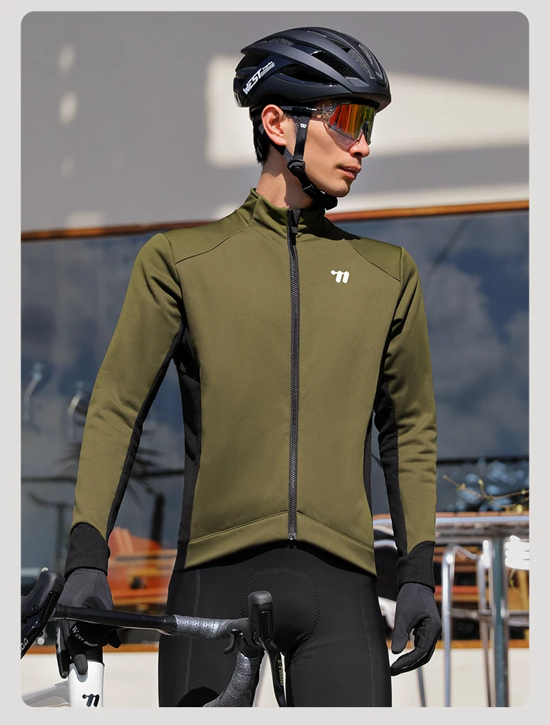 WEST RADFAHREN Männer Halten Warme Radfahren Jacke Winter Herbst Winddicht Thermische Fleece Fahrrad Mantel Wärme Lagerung Windjacke Fahrrad Jacke – Detail 9