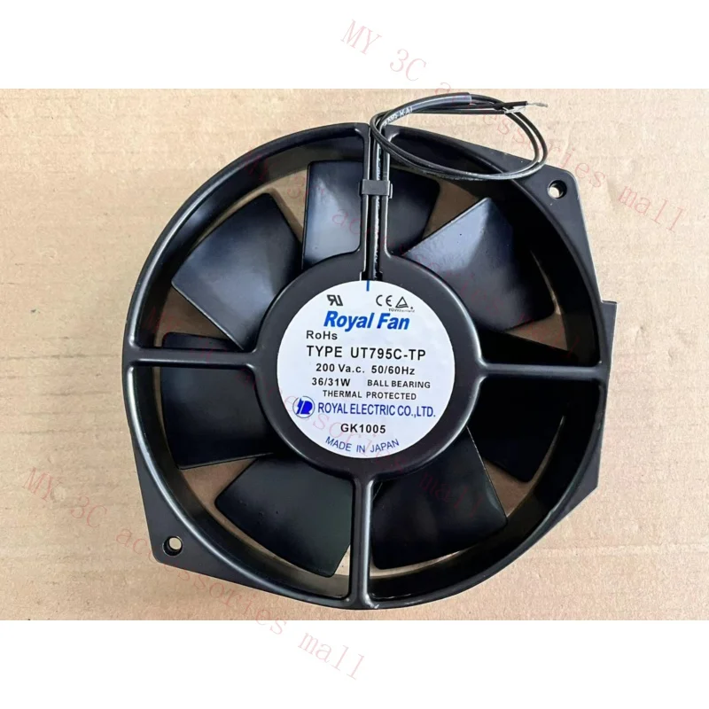 FOR Royal Fan UT795C-TP AC200V 36/31W 172*150*38MM 2 wires cooling fan