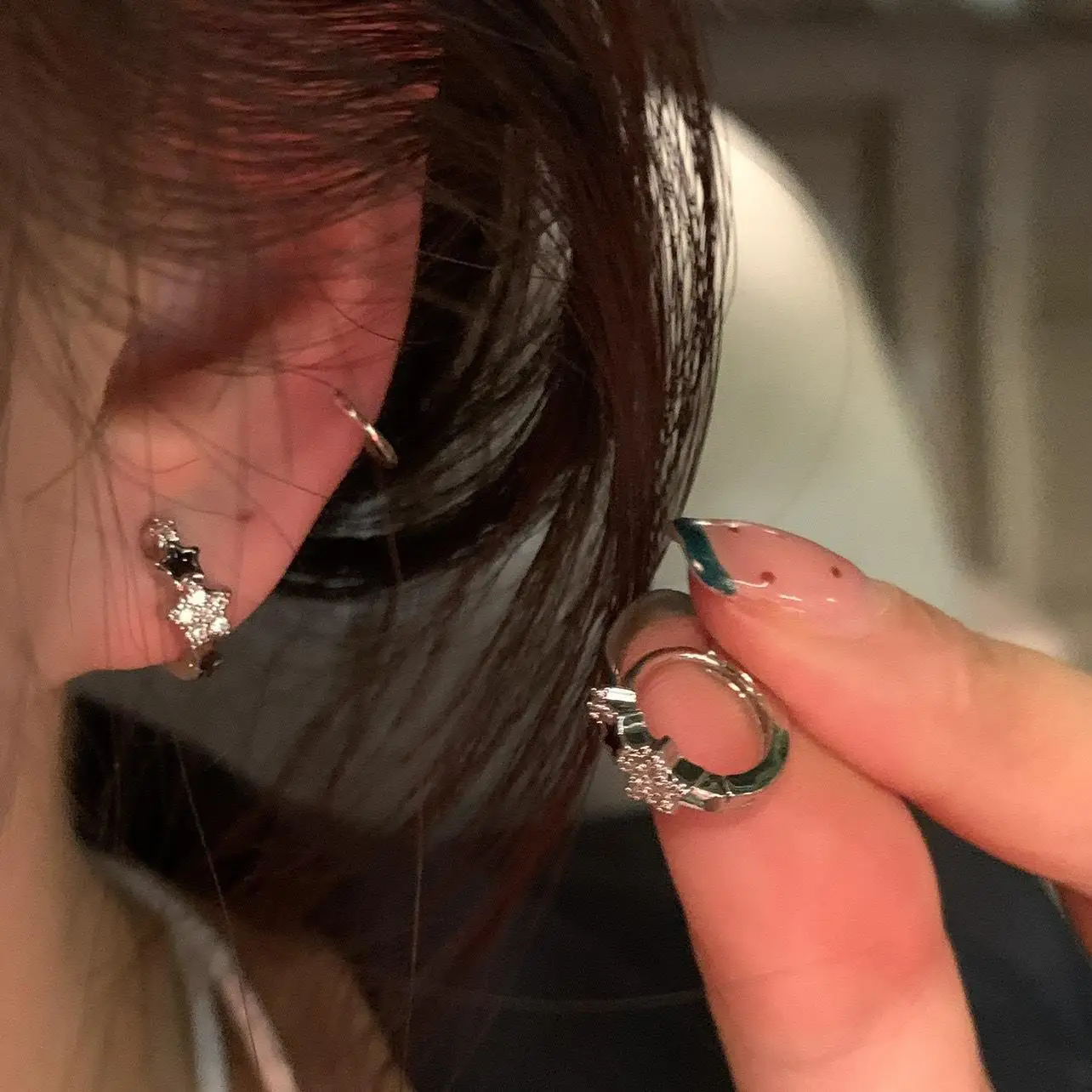 Fashion Retro Zircon Crystal Pentagram Earrings 2023 Trend Simple Star Hoop Earrings for Women Girls Aesthetic Jewelry Wholesale