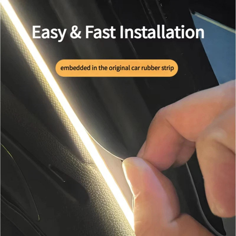 200cm/400cm Car Trunk Led Light Strip Flexible PVC Decorative Light Strip Automatic Induction Atmosphere Lamp for SUV MPV Trunk