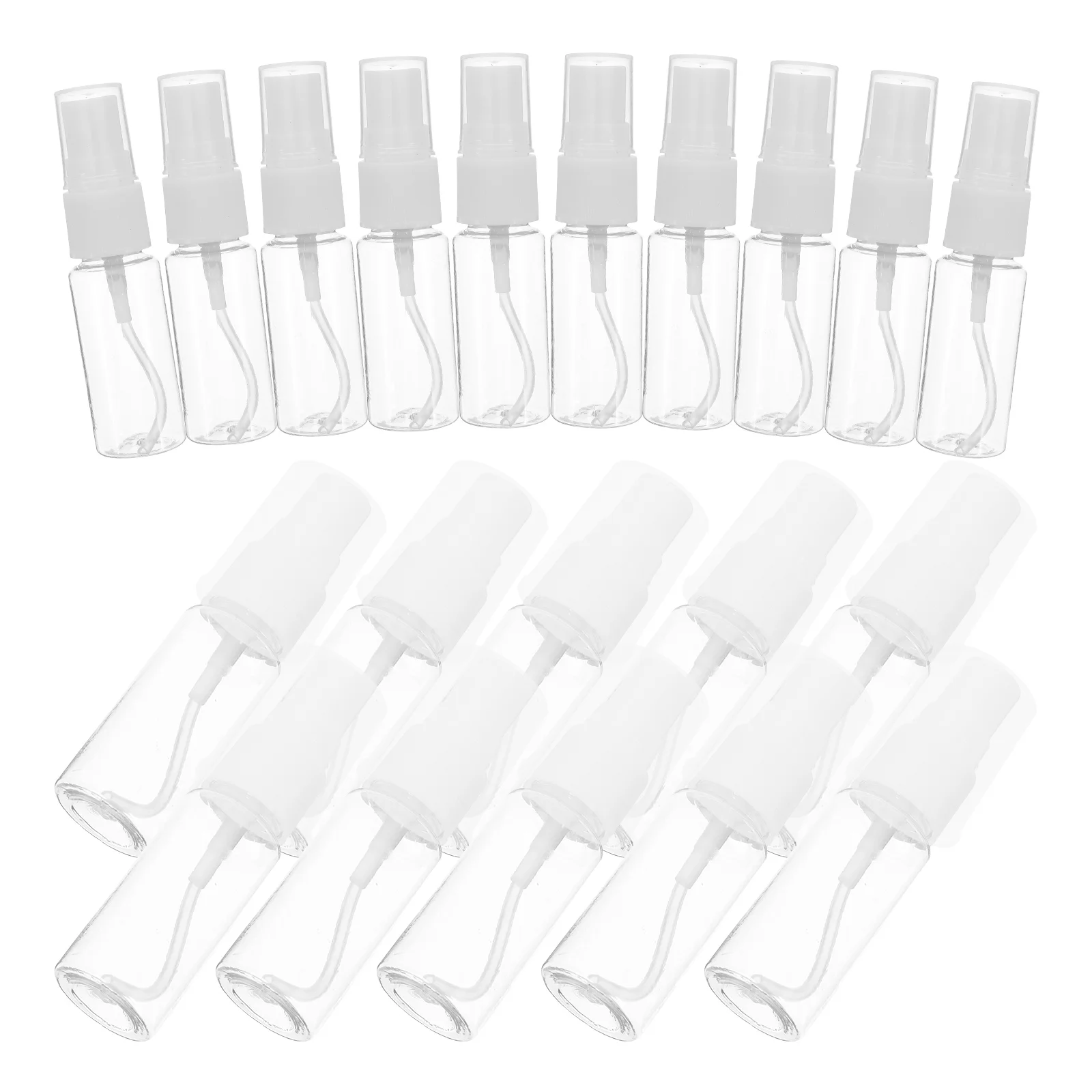 10pcs 20ml Portable Mini Plastic Small Empty Spray Bottle for Make Up and Skin Care Refillable Travel Use