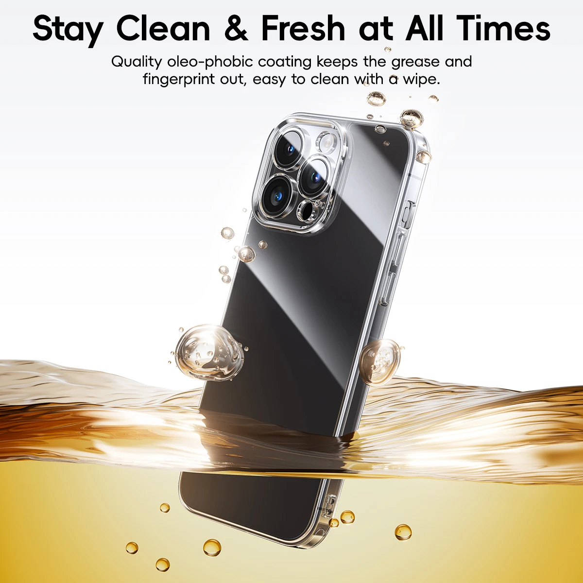 Etui ze szkła hartowanego Baseus do iPhone 17 16 Pro Max, przezroczyste, wytrzymałe etui z szkła Corning Gorilla Glass do iPhone 17 16 Pro Max — zdjęcie produktu 5