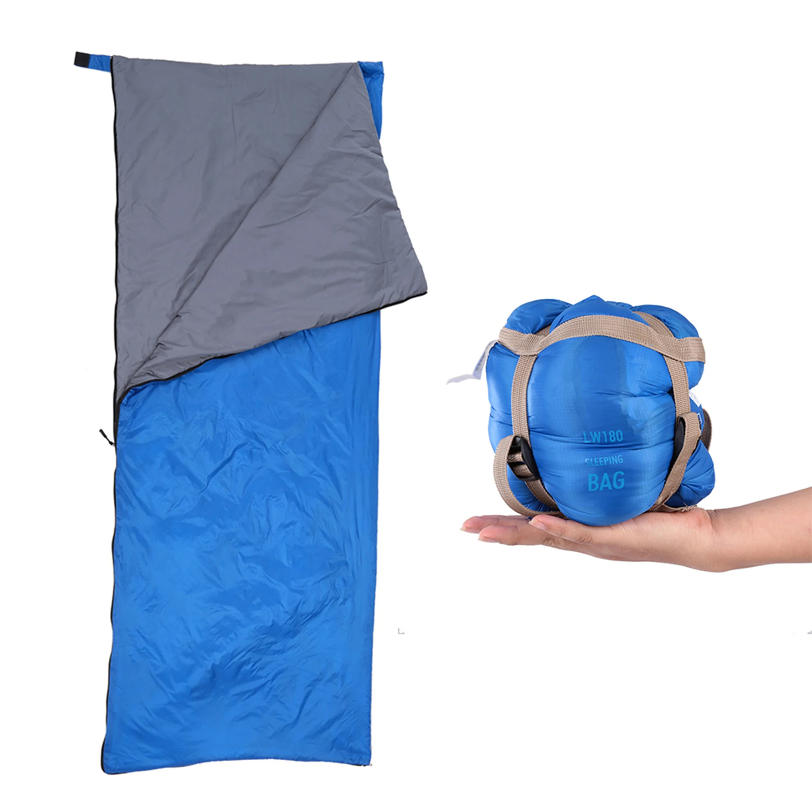 Lixada Sleeping Bag 190 * 75cm Outdoor Envelope Sleeping Bag Camping Travel Hiking Multifunction Ultra-light 680g