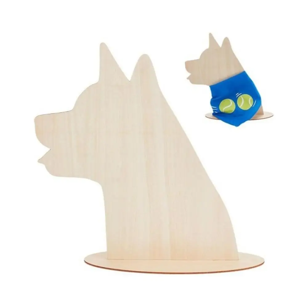 

DIY Dog Silhouette Display Stand Removable Easy To Assemble Wood Pet Bib Display Rack Photography Props Decorative