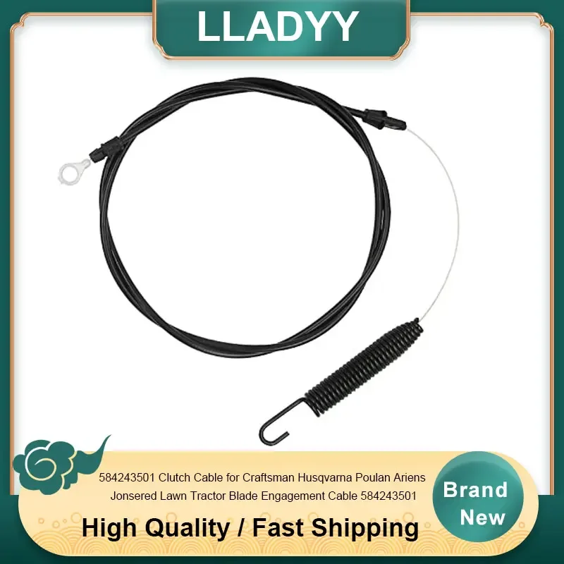 584243501 Clutch Cable for Craftsman Husqvarna Poulan Ariens Jonsered Lawn Tractor Blade Engagement Cable 584243501