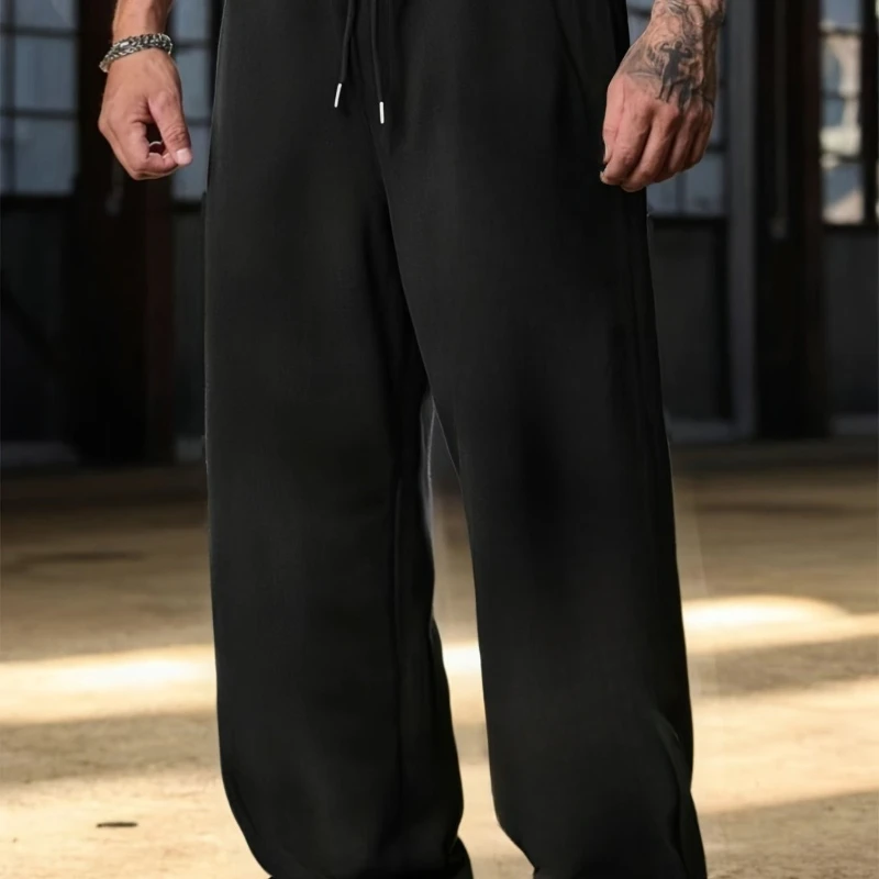 

Men's Loose Casual Sports Pants for Autumn and Winter, Suitable for Both Men and Women's Casual Straight Leg Pants