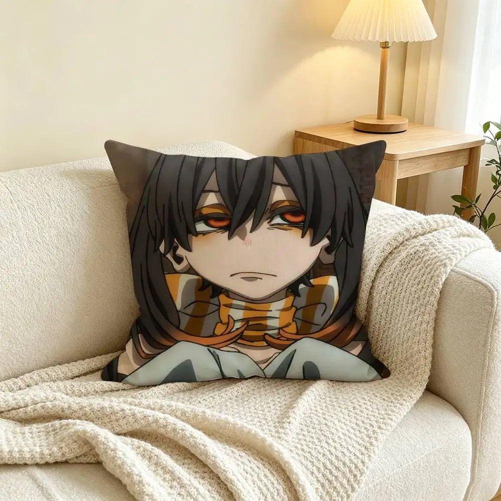 Anime G-Gachiakuta Amo Square Double-Sided printed Pillow Case Bedroom Bedside Pillow Sofa Cushion Cover