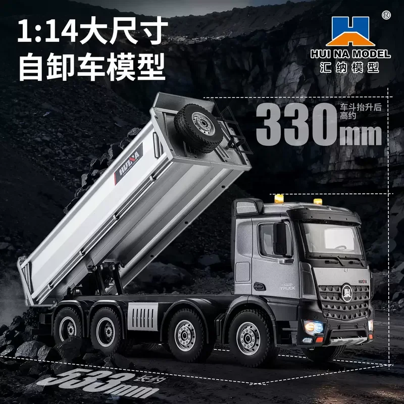 

Huinna 1:14 1536 Pro New Alloy Remote Control Scale Heavy Duty Engineering Tipper Truck Mixer Remote Control Toys For Adult Gift