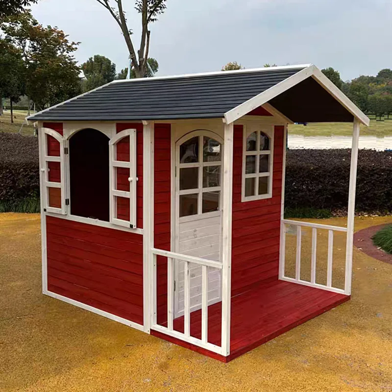 Wooden Outdoor Children's Cabin Kindergarten Solid Wood Tent Doll Home Play Room Landscape Camping Assembly Tree House
