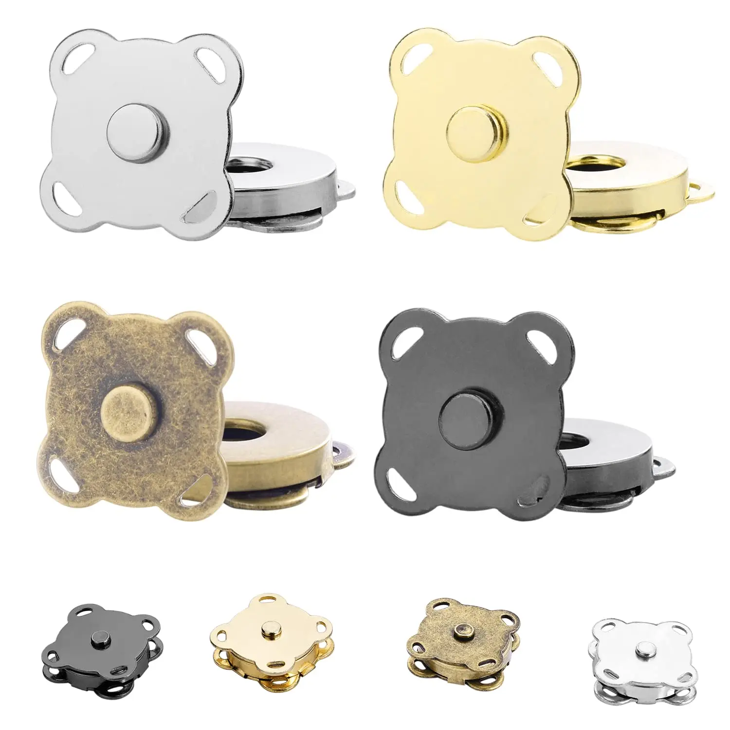 10 Sets magnetische Druckknöpfe zum Nähen auf magnetischen Druckknöpfen, Geldbörsen, Taschen, Kleidung, Handtaschen, DIY, handgefertigte Verschlussknöpfe, Verschlüsse