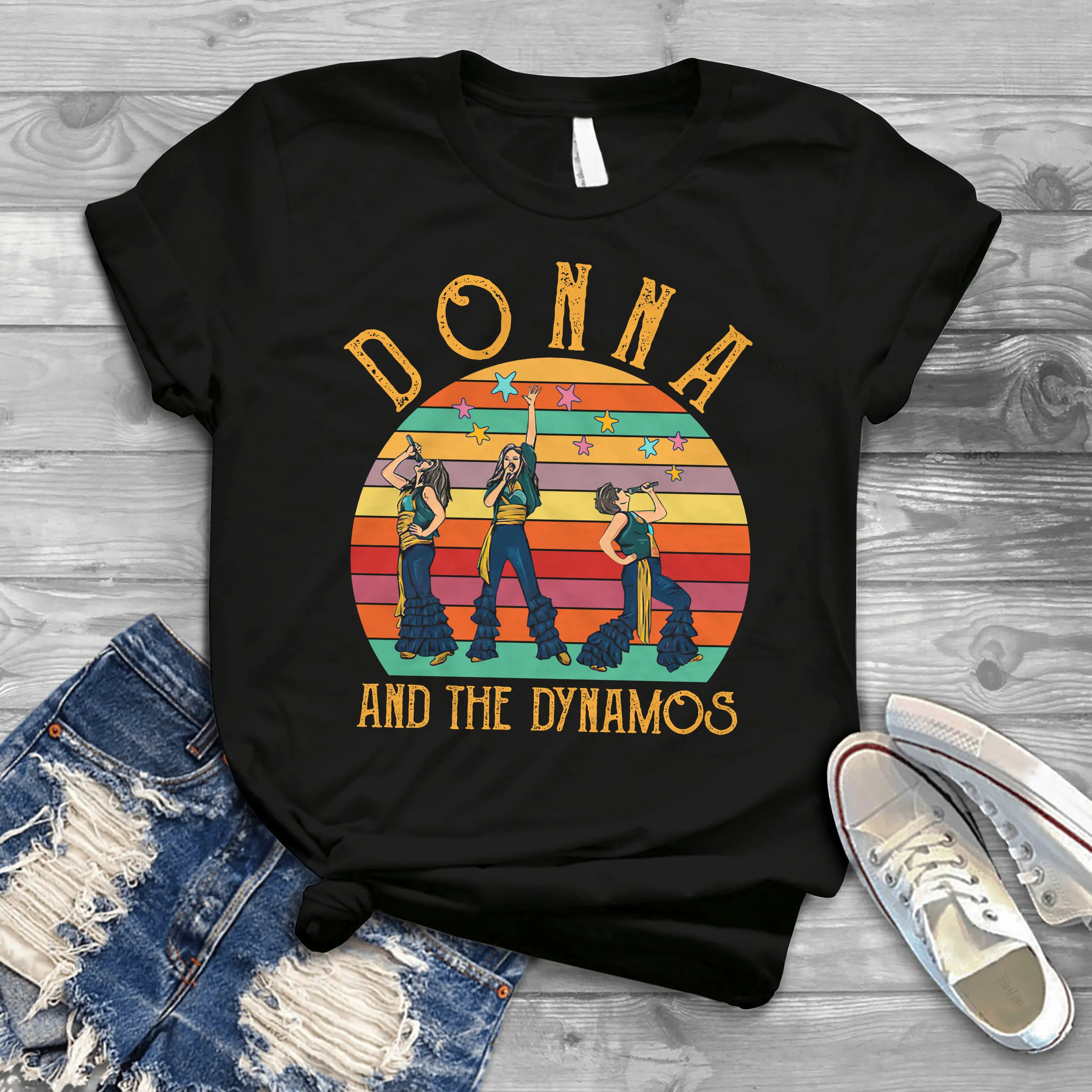 Vintage Style Donna And The Dynamos Retro T-Shirt, Mamma Mia Music Shirt, Gift Tee For You And Your Friends