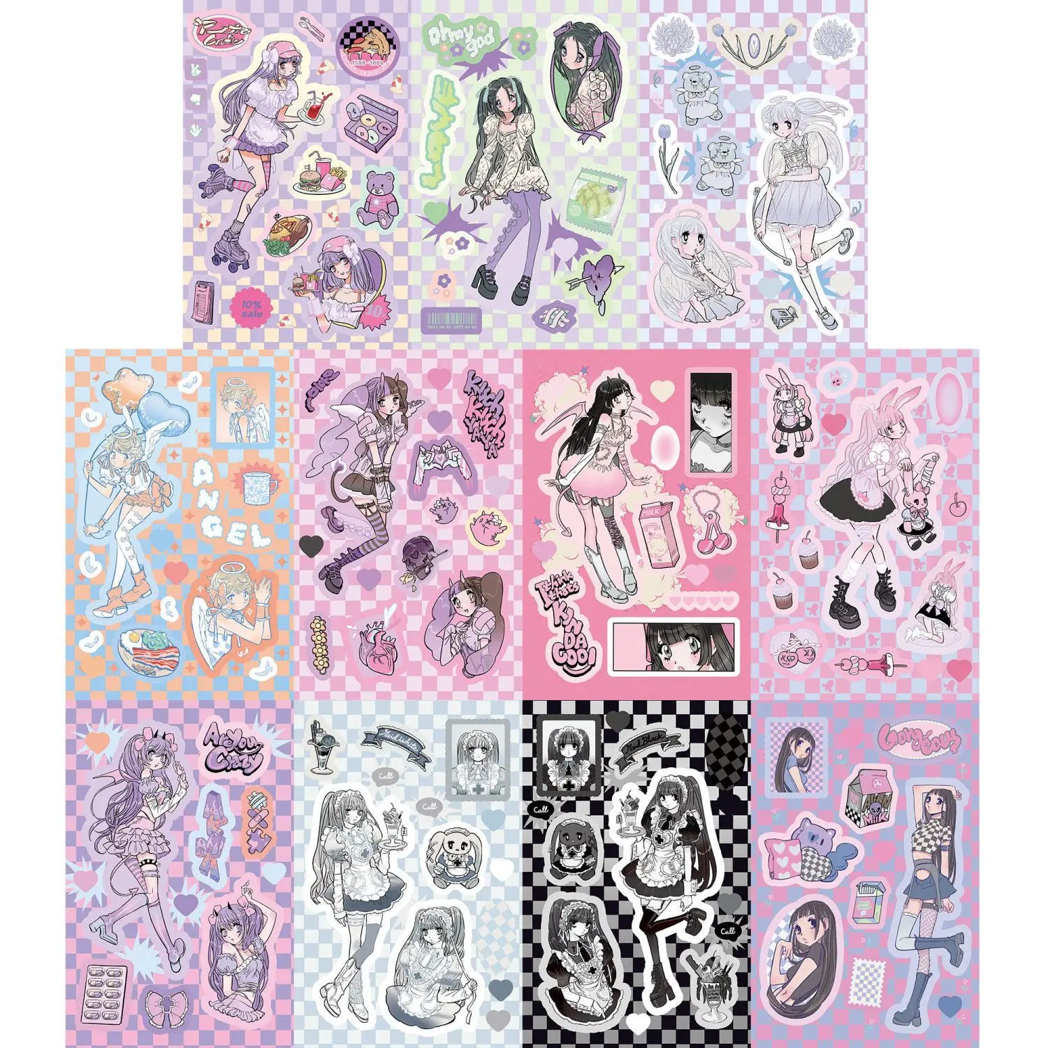 1/11/44 قطعة كتاب ملصقات دومي 44 ورقة من الصفحات الداخلية لشخصيات كورية لتقوم بها بنفسك حالات الهاتف زينة حساب Instagram