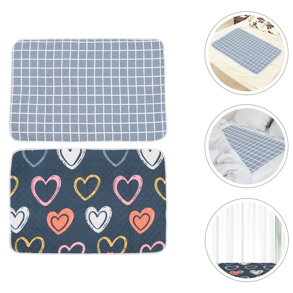 

2 pcs Cotton Incontinence Bed Pads Washable Absorbent Mattress Protective Underpads For Elderly Baby Menstruation Breathable