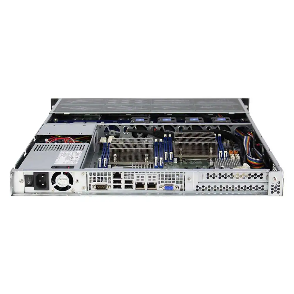 1u type de support de stockage, châssis de serveur échangeable à chaud, 4 disques durs directement connectés, 6 go de cache SATA, châssis vide