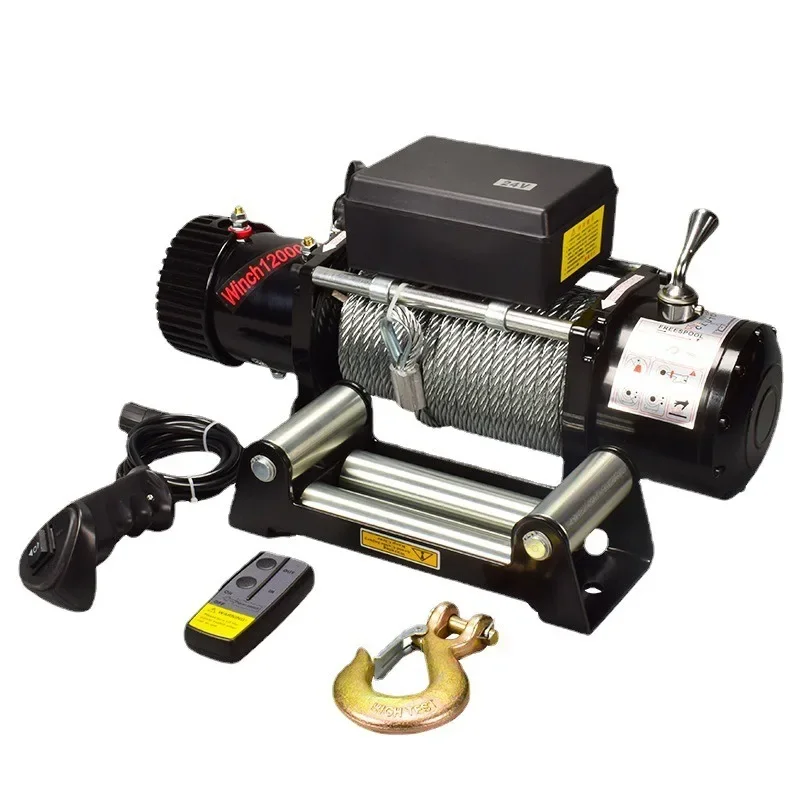 Electric winch 12v vehicle small crane 24v electric hoist hoist off-road vehicle traction self-rescue trailer winch